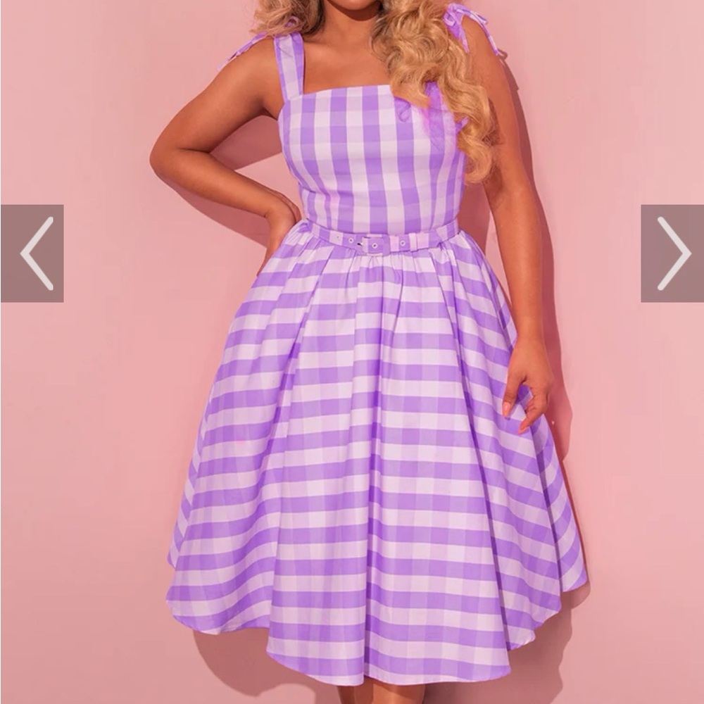 Large Vixen by Micheline Pitt Purple Dreamhouse Dress-New in Bag
